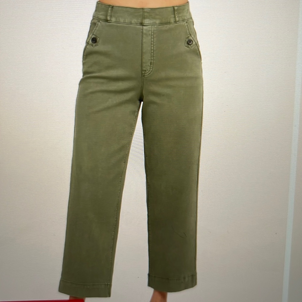 - SPANX STRETCH TWILL CROPPED WIDE LEG PANT - I have both an XS AND M
